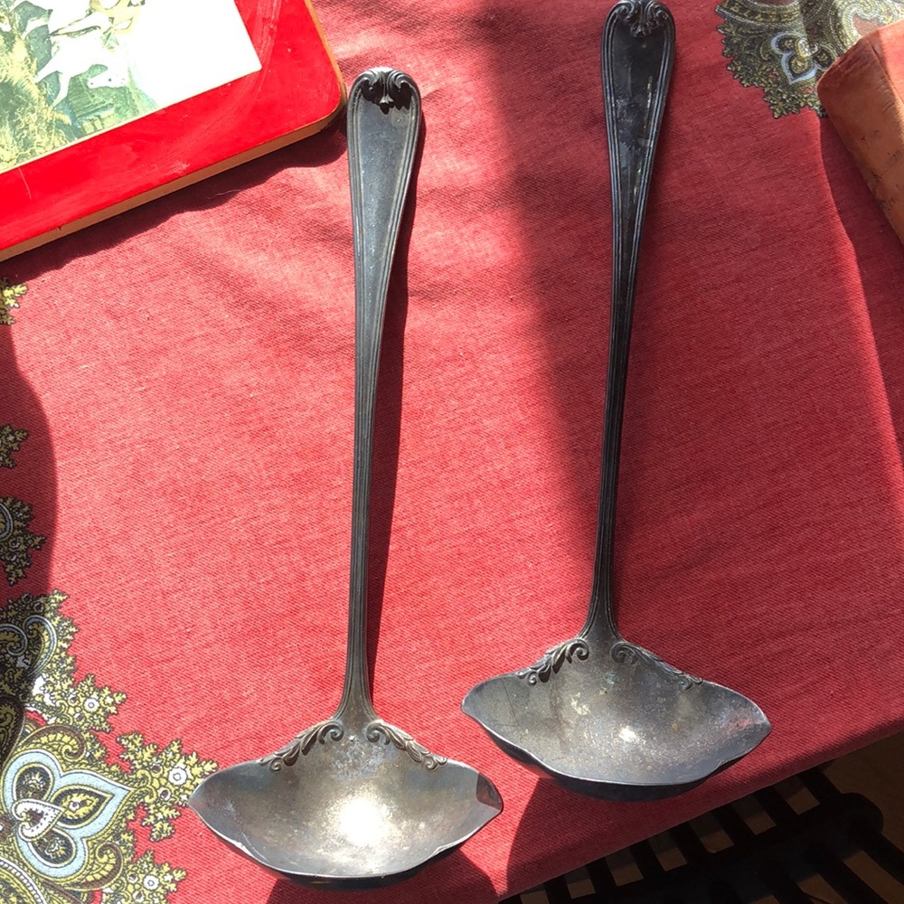 Gotham heritage Italy silver plate ladles